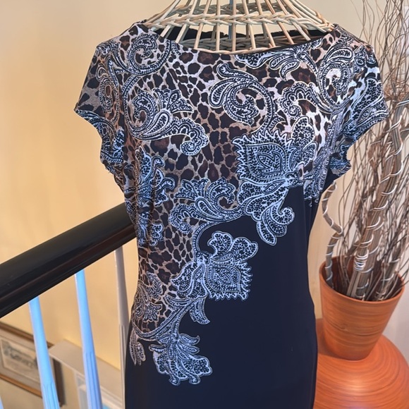 Cache black dress with leopard print - Picture 2 of 10